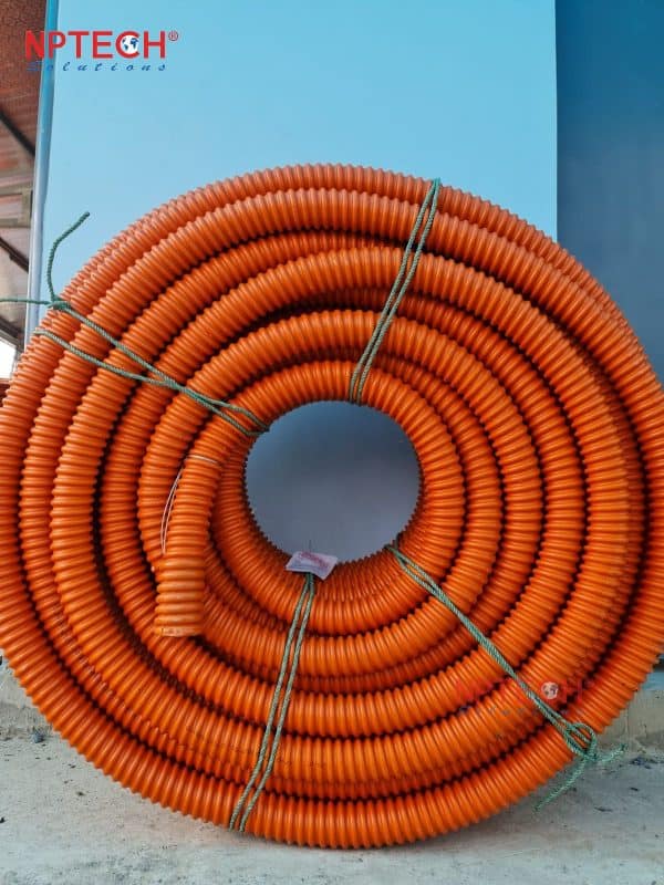 Ống Nhựa Xoắn HDPE 230/175 cuộn màu cam dễ vận chuyển và lắp đặt