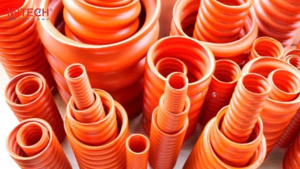 Ống Nhựa Xoắn HDPE 320/250 màu cam so sánh cùng các loại ống nhựa xoắn có kích thước khác